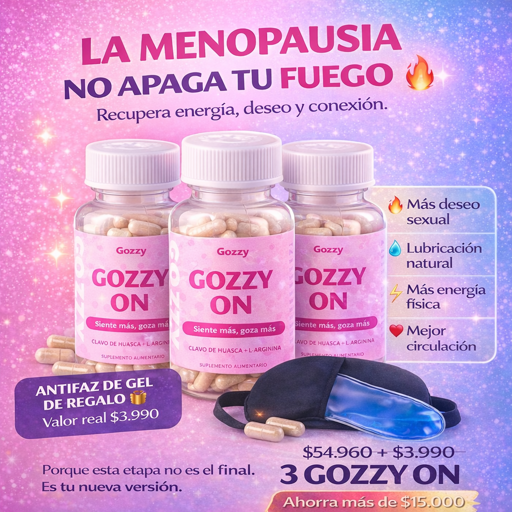 🔥 3 GOZZY ON + ANTIFAZ DE GEL DE REGALO