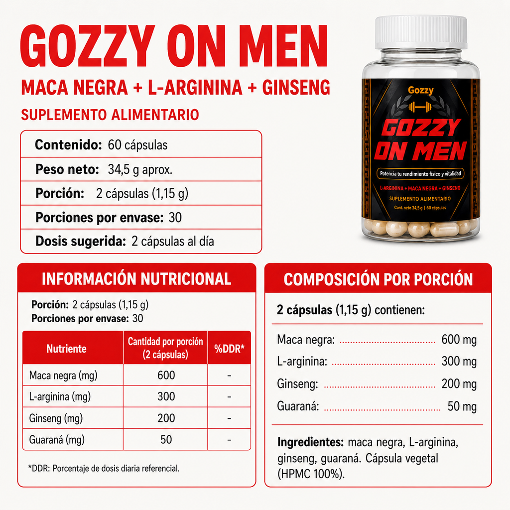 🔥Gozzy On + Gozzy On Men - Deseo sexual, energía y rendimiento en pareja