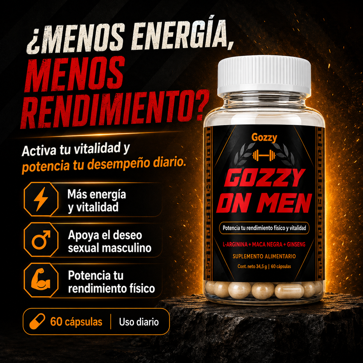 🔥 GOZZY ON MEN - rendimiento y vitalidad masculina