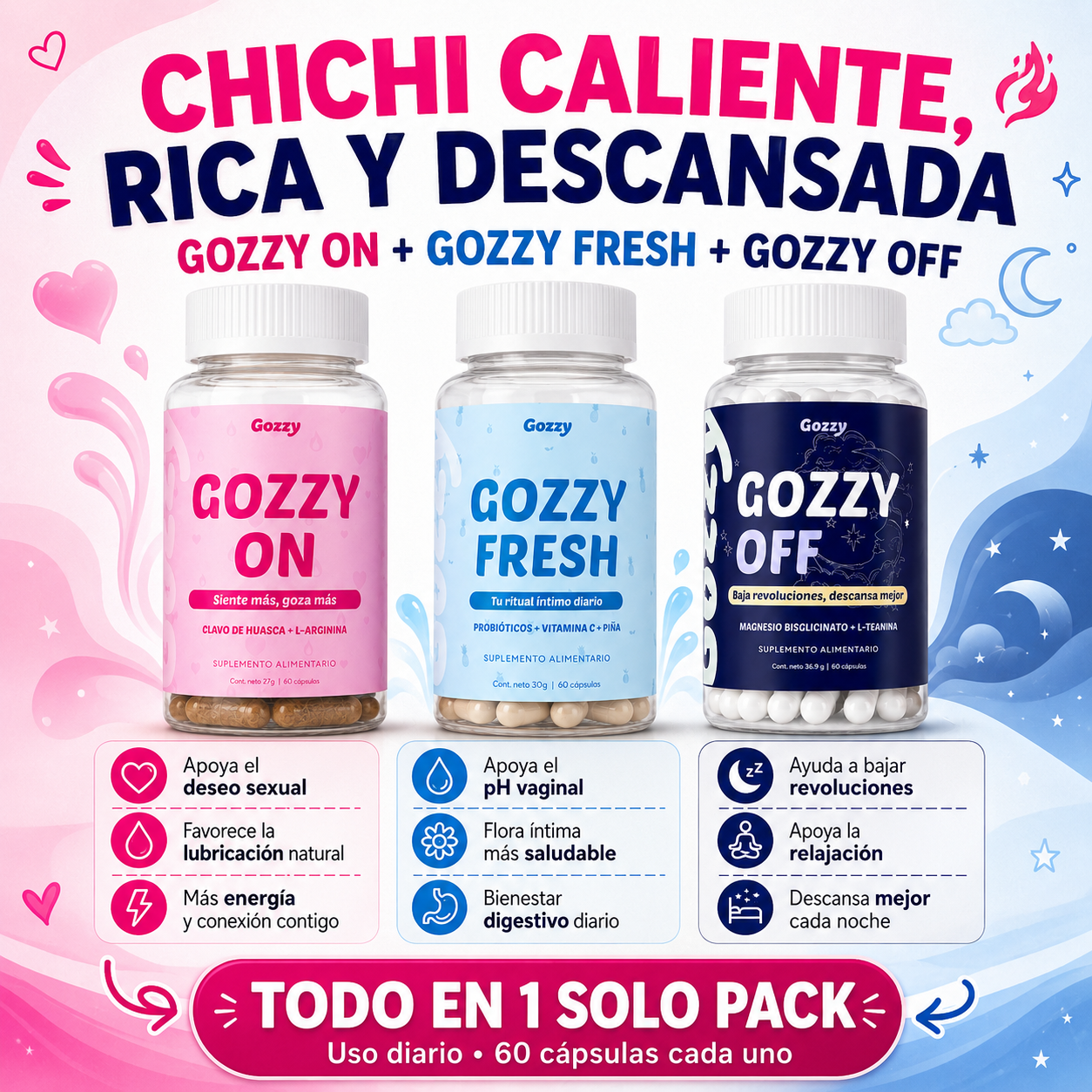 Pack Chichi caliente, fresh y descansada 🔥 🌙