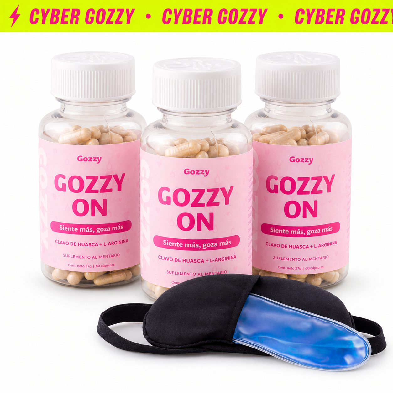 🔥 3 GOZZY ON + ANTIFAZ DE GEL DE REGALO