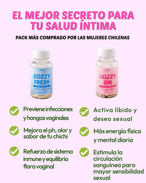 Pack: Gozzy On + Gozzy Fresh🔥Lo tomas y te prendes: frescura+ libido💧