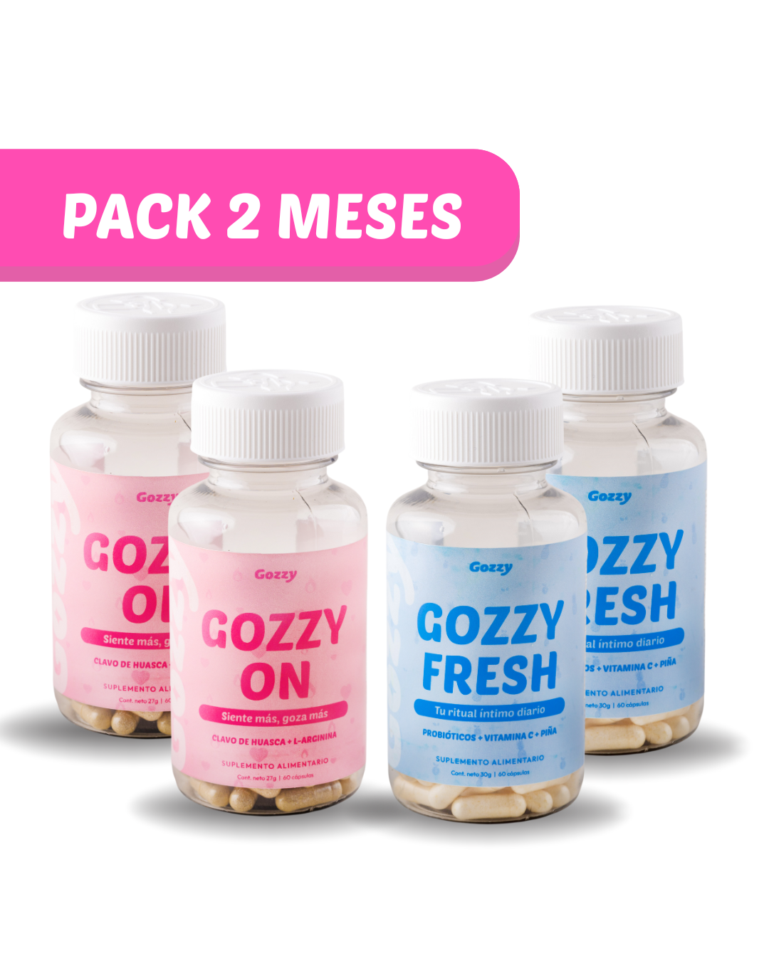 Pack Black Week - x2 Meses Gozzy On + Gozzy Fresh