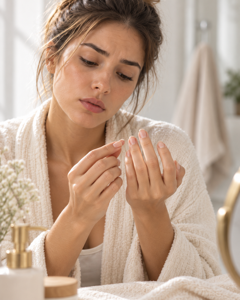 Uñas que no logran crecer fuertes