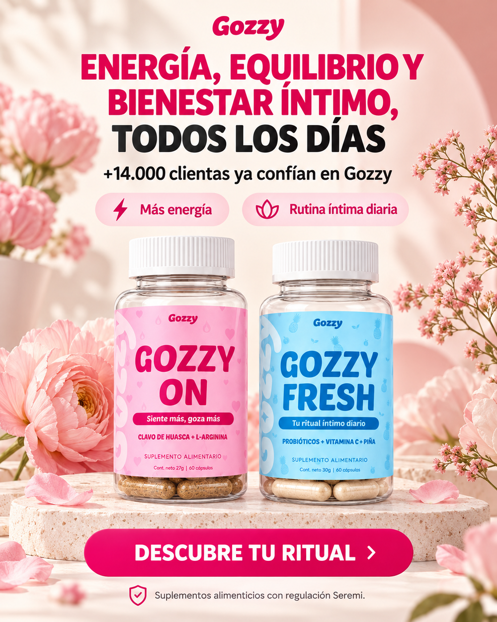 Energia, equilibrio y bienestar intimo, todos los dias - Gozzy