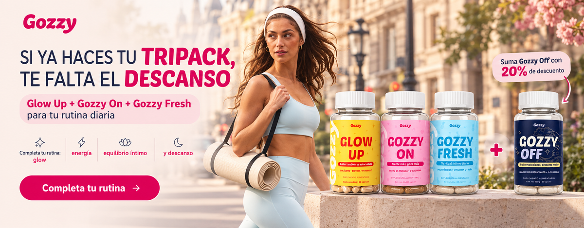 Si ya haces tu TRIPACK, te falta el descanso - suma Gozzy Off con 20% off
